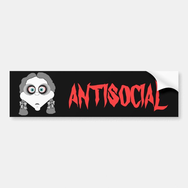 Goth Girl Bumper Sticker (Front)