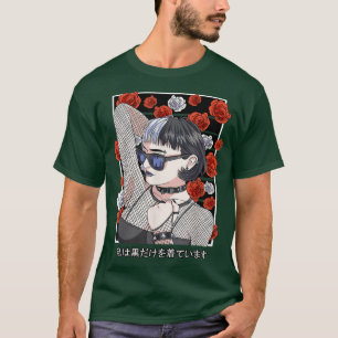 Goth Girl Gothic Anime Aesthetic Japanese Vaporwav T-Shirt