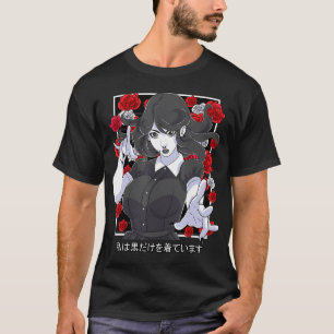 Goth Girl Gothic Witch Anime Aesthetic Horror T-Shirt