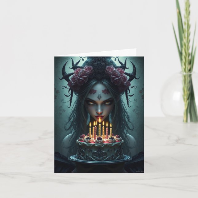 Goth Girl Holiday Card (Front)
