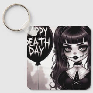 Goth Girl Key Ring