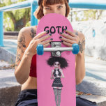 GOTH GIRL PINK GIRLS SKATEBOARD<br><div class="desc">GOTH GIRL PINK SKATEBOARD</div>