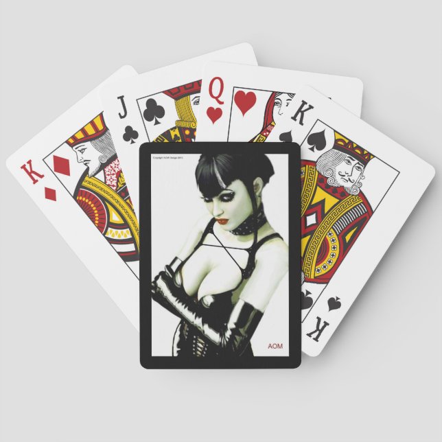 Goth girl playing cards (Back)
