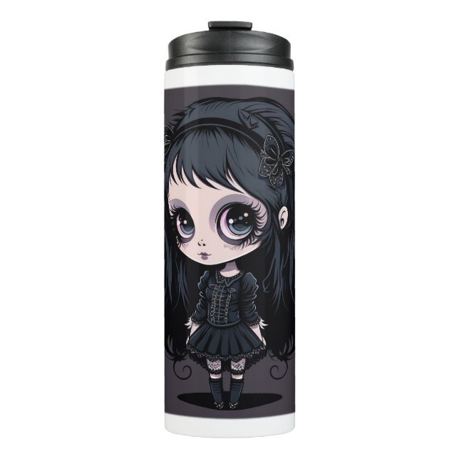 Goth Girl Thermal Tumbler  (Front)
