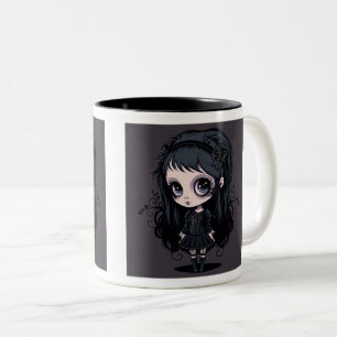 Goth Girl Two-Tone Mug, 11 oz Coffee Mug
