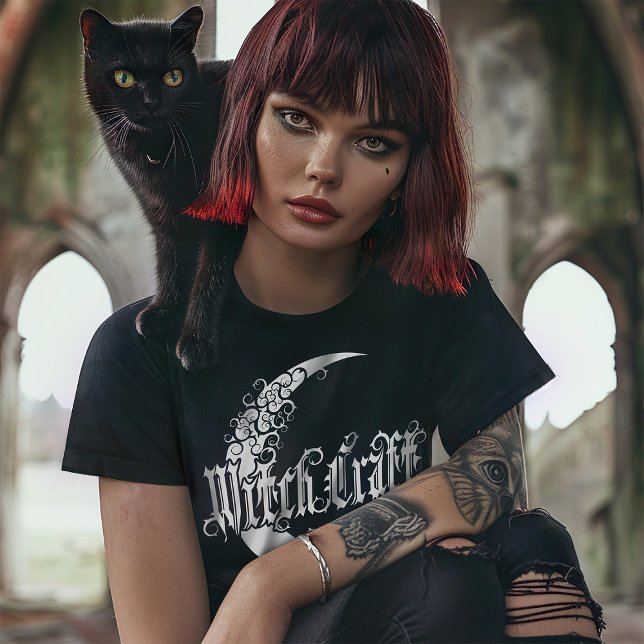 Goth Girls Witchcraft Crescent Moon Gothic Lunar T-Shirt (Creator Uploaded)