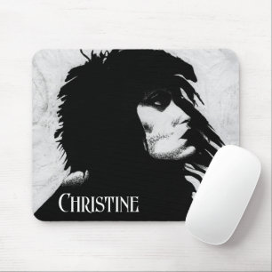 Goth Goddess Woman Portrait Iconic Fashion Art Mouse Pad