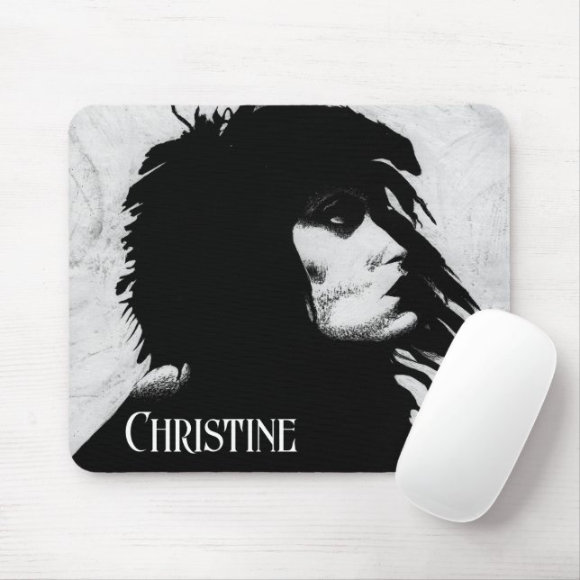 Goth Goddess Woman Portrait Iconic Fashion Art Mouse Pad (With Mouse)