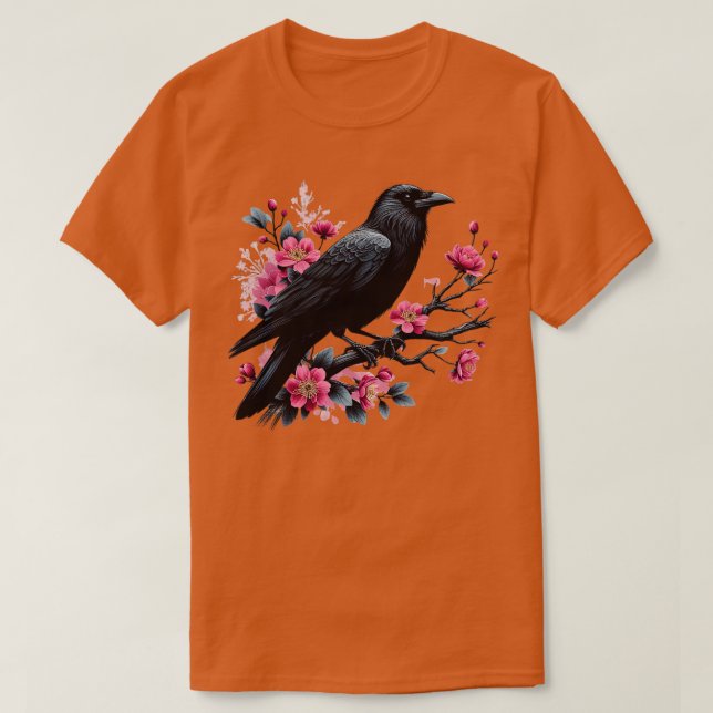 Goth Gothic Dark Spooky Raven Crow Witchy Tree Pur T-Shirt (Design Front)