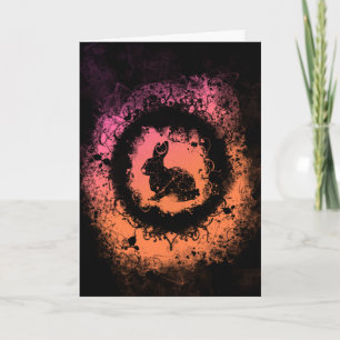 Goth-Grunge Easter Bunny Holiday Card