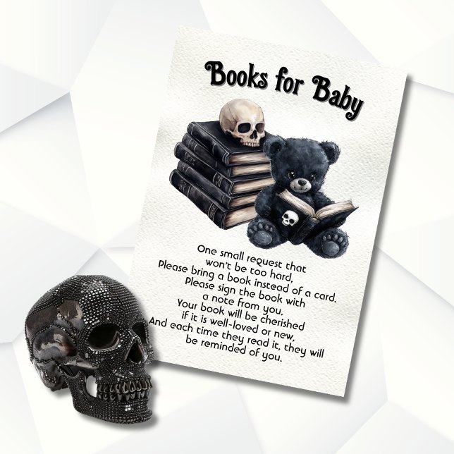 Goth Halloween books for baby Invitation (Creator Uploaded)