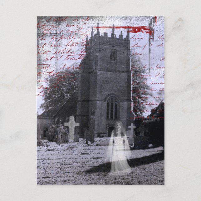 Goth Haunted Cemetery Postcard (Front)