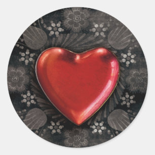 goth heart love stickers