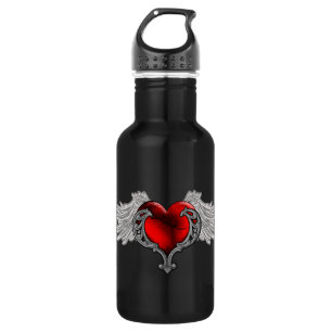 Goth Heart with Angel Wings 532 Ml Water Bottle