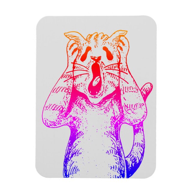 GOTH HORROR CAT DRAMA, SOMEONE MOVED LITTERBOX MAGNET (Vertical)