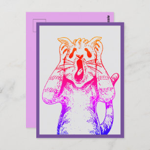 GOTH HORROR CAT DRAMA, SOMEONE MOVED LITTERBOX POSTCARD