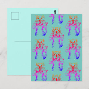 GOTH HORROR CAT DRAMA, SOMEONE MOVED LITTERBOX POSTCARD