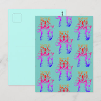 GOTH HORROR CAT DRAMA, SOMEONE MOVED LITTERBOX POSTCARD