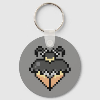 Goth in a short black skirt Keychain