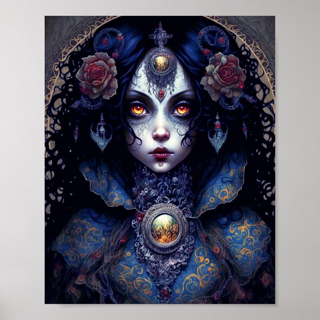 Goth Lady Gothic Fantasy Art Poster (Front)