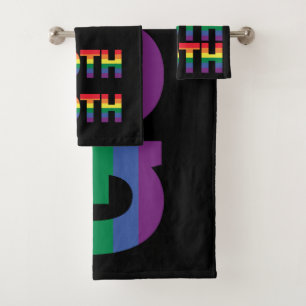 Goth LGBTQ+ Regenbogen  Bath Towel Set