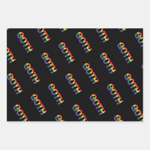 Goth LGBTQ+ Regenbogen Wrapping Paper Sheet