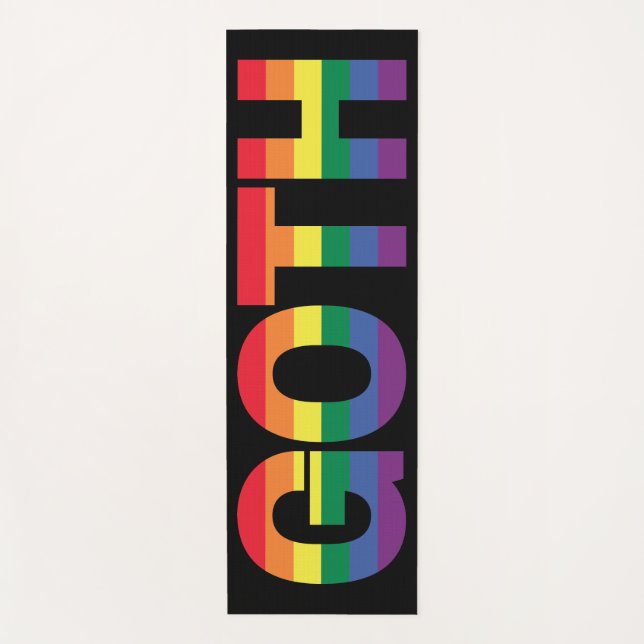Goth LGBTQ+ Regenbogen  Yoga Mat (Front)