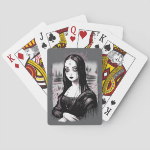 Goth Mona Lisa Playing Cards