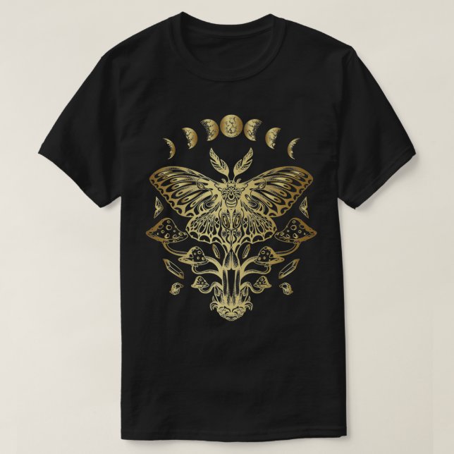 Goth moth and moon Moth Premium  T-Shirt (Design Front)