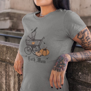 Goth Mum Halloween Fall Baby Shower Mother To Be Tri-Blend Shirt
