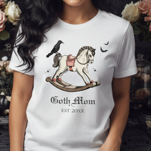 Goth Mum Pink Victorian Rocking Horse Tri-Blend Shirt
