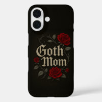 Goth Mum Red Rose Floral Victorian Typography