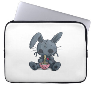 Goth Pastel Creepy Kawaii Rabbit Bunny Voodoo Doll Laptop Sleeve