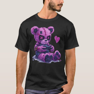 Goth Pastel Cute Creepy Kawaii Gamer Teddy Bear Ga T-Shirt