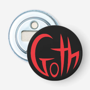 Goth (Pointed Lettering) (Red) Bottle Opener