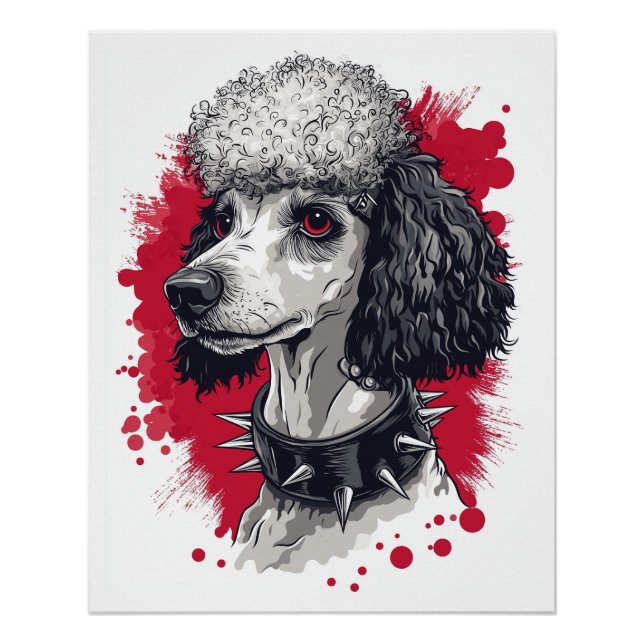 Goth Poodle � Dark Aesthetic Dog Poster (Front)