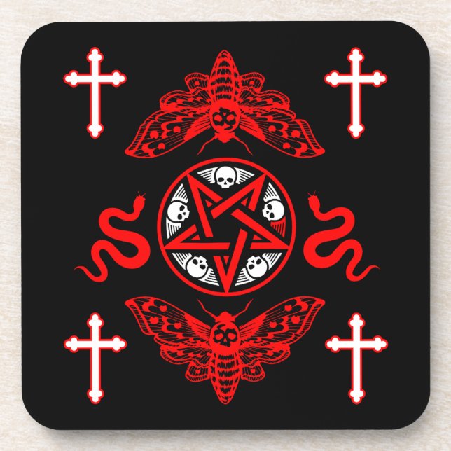 Goth Post Punk Fashion Coaster (Front)