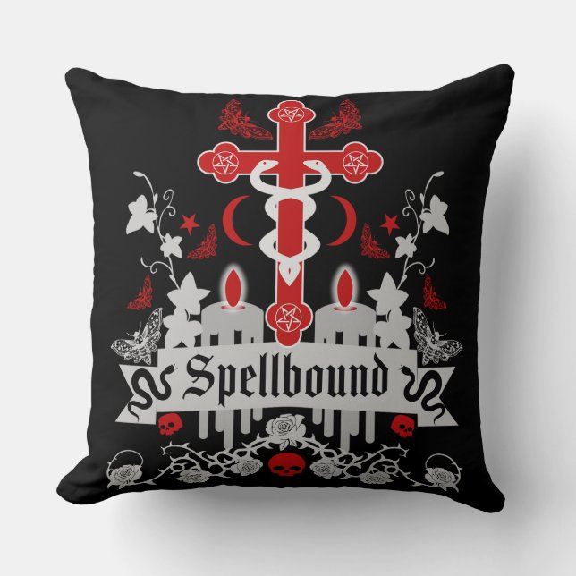 Goth Post Punk Fashion Cushion (Front)