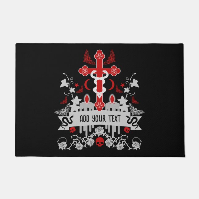 Goth Post Punk Fashion Doormat (Front)