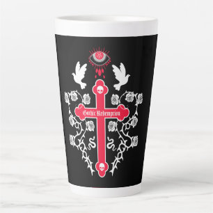 Goth Post Punk Fashion Latte Mug