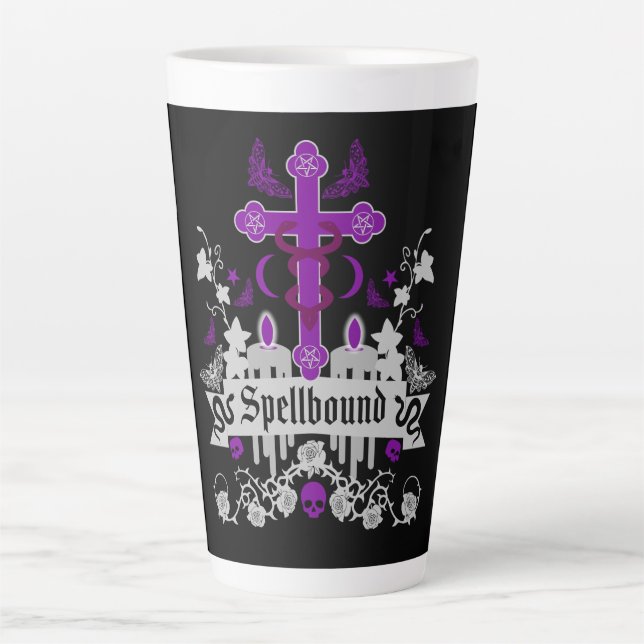 Goth Post Punk Fashion Latte Mug (Front)