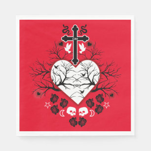 Goth Post Punk Fashion Napkin