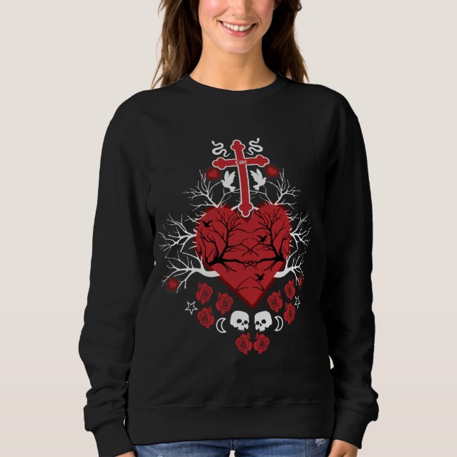 Goth Post Punk Fashion Sweatshirt (Front)