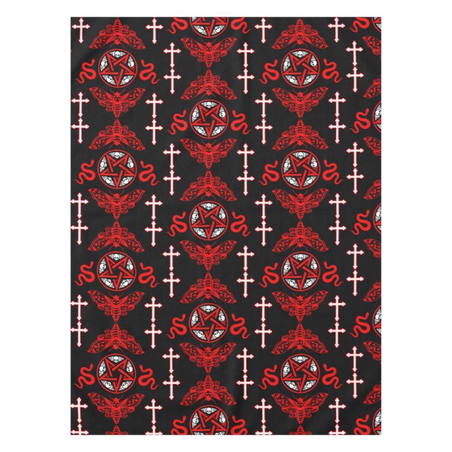 Goth Post Punk Fashion Tablecloth (Front)