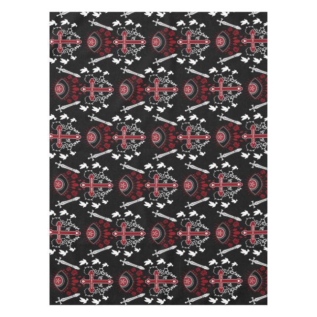 Goth Post Punk Fashion Tablecloth (Front)