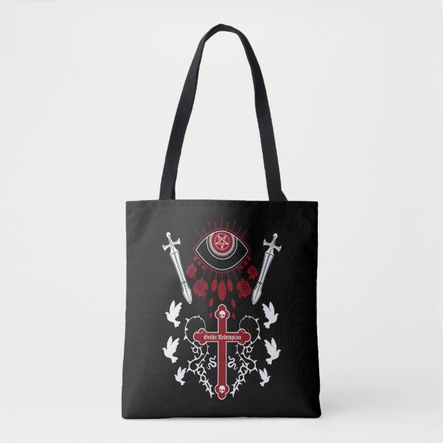 Goth Post Punk Fashion Tote Bag (Front)