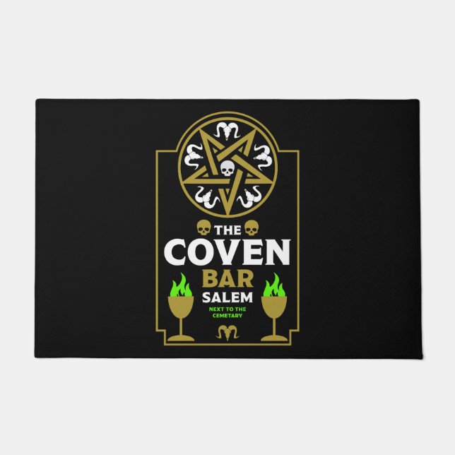 Goth Post Punk Halloween Doormat (Front)