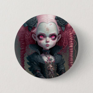 Goth Princess Gothic Fantasy Art Button