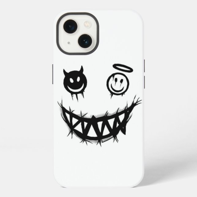 Goth Punk Spooky Creepy Cute Stitched Mouth  iPhone Case (Back)