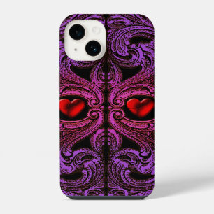 Goth Purple Ornament With Heart iPhone 6 Case